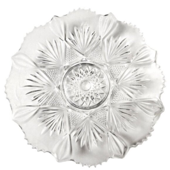 Vintage Antique Very Rare Cut Crystal Footed Center Dish/Bowl - Picture 3 of 7